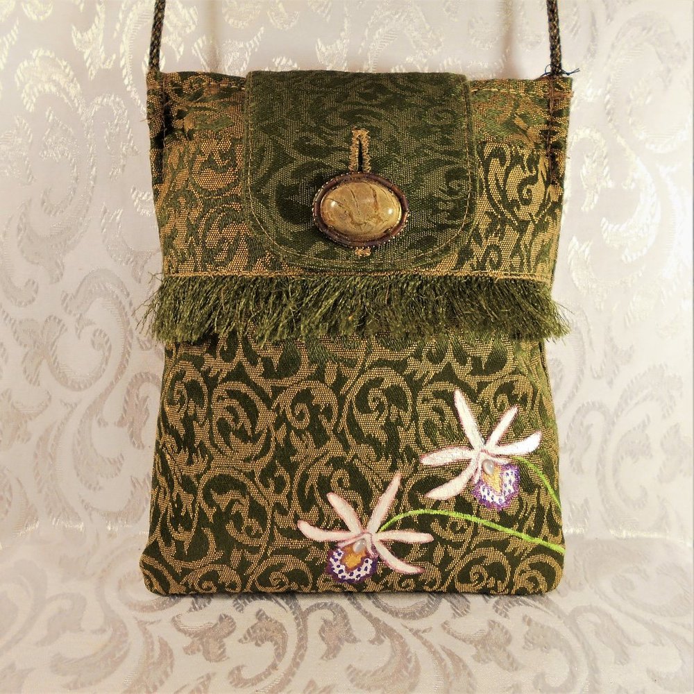 Hand painted crafted purse